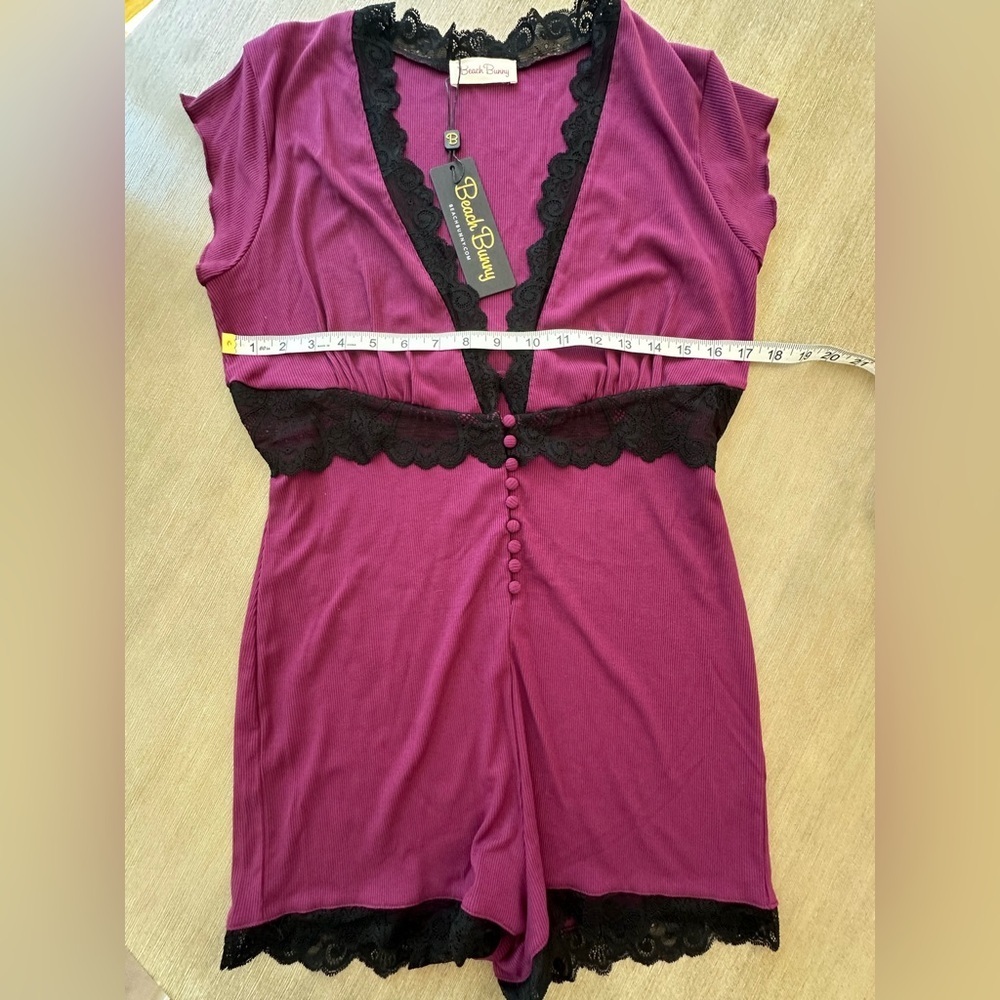 Beach bunny anise romper oxblood large Sleepwear Romper nwt - Picture 5 of 8